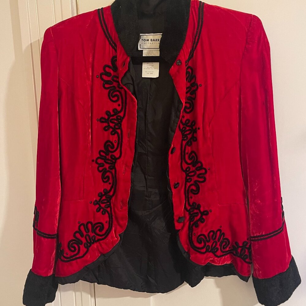 Vintage Red Velvet Jacket